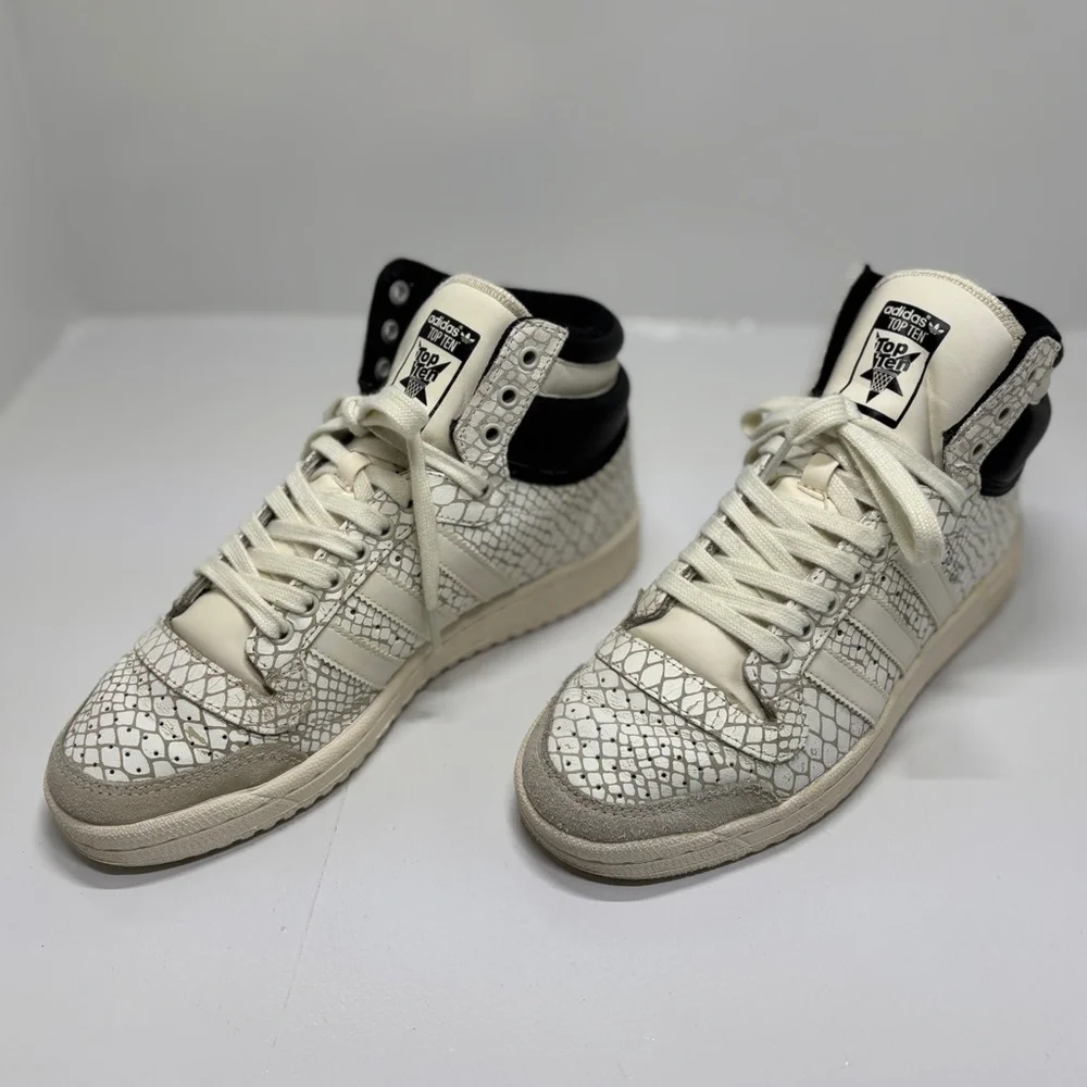 Adidas Top Ten Hi Snakeskin Women’s Size 8 Rare Retro High Top Sneakers - Picture 2 of 16